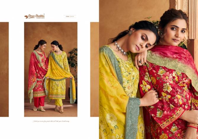 Mahajbeen Vol 8 By Shree Shalika Printed Lawn Cotton Dress Material Wholesalers In Delhi
